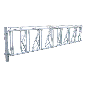 Barrière cornadis avec limiteur de pendaison, 6 m, 8 places