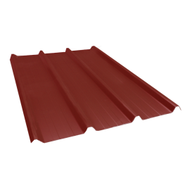 Tôle nervurée 45-333-1000, 60/100e brun rouge - 2 m