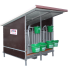  Beiser Environnement - Box à veaux 2 ou 4 places avec toit isolé et parois PVC - Côté