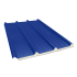 Beiser Environnement - Tôle nervurée 45-333-1000 isolée sandwich 100 mm, bleu ardoise RAL5008, 7,5 m