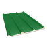 Beiser Environnement - Tôle nervurée 45-333-1000 isolée sandwich 40 mm, vert reseda RAL6011, 3,5 m