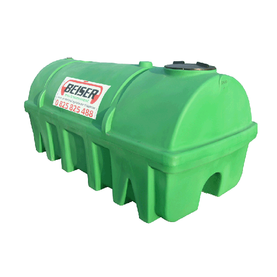 Citerne verte en plastique PEHD 3500 litres densité 1300 kg/m3  