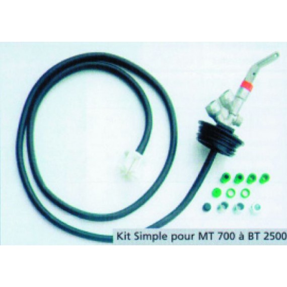 KIT soutirage simple pour citerne FUEL polyéthylène renforcée avec renforts métalliques  