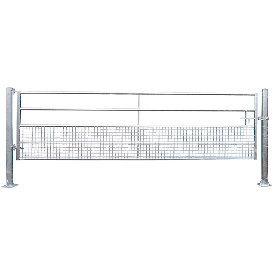 Barrière de prairie fixe semi grillagée, 3m   