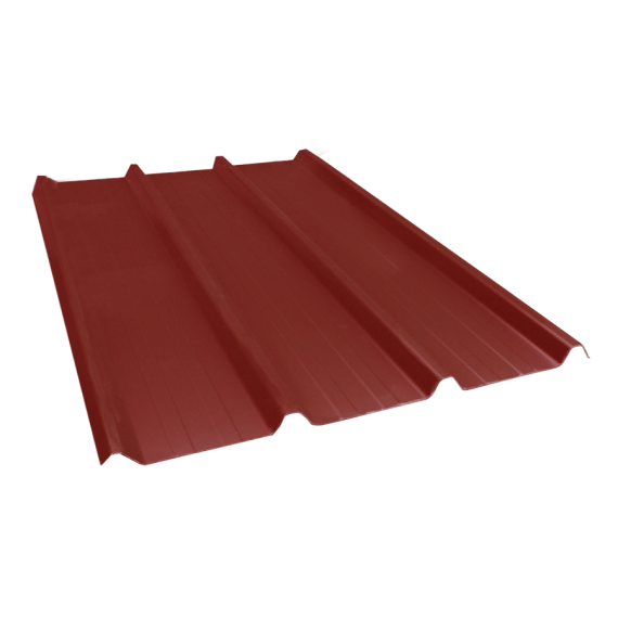 Tôle nervurée 45-333-1000, 70/100e brun rouge - 2,5 m  