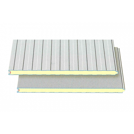 Panneau sandwich de bardage blanc, épaisseur 40 mm, 3 m  