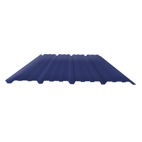 Tôle nervurée 25-267-1070, 60/100e bleu ardoise bardage - 4,5 m  