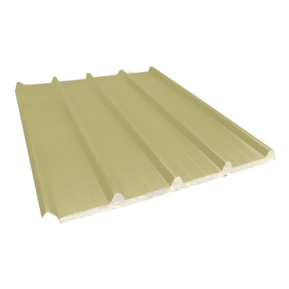 Tôle nervurée 33-250-1000 isolée économique 40 mm, jaune sable RAL1015, 7,5 m  