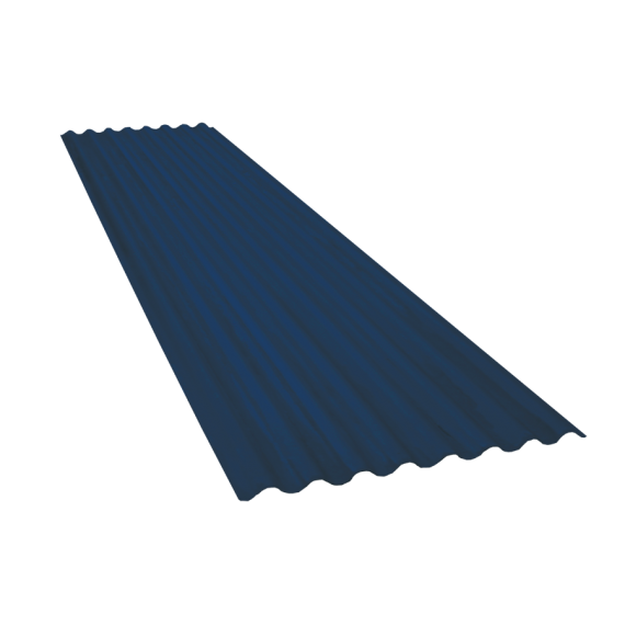 Tôle ondulée 14 ondes bleu ardoise RAL5008, épaisseur 0,60, 7 m  
