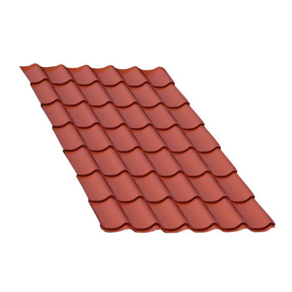 Tôle tuile terra cotta - 3,5 m  