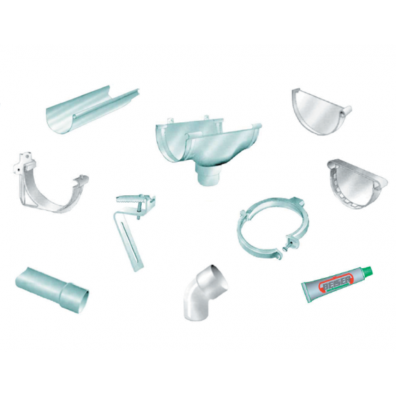 Kit gouttière pour garage simple en kit  