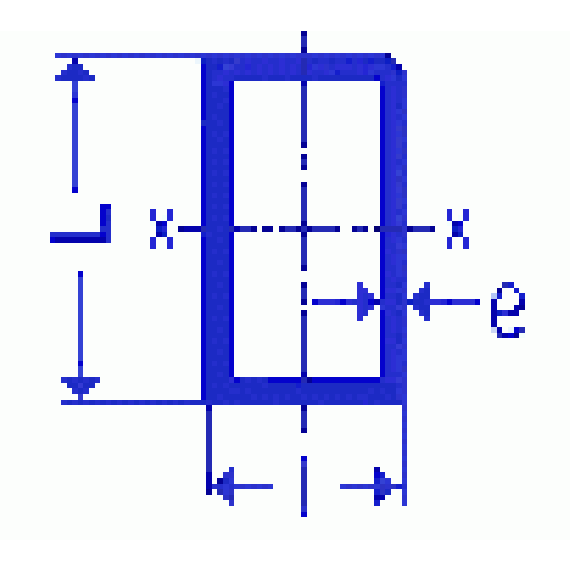 Tube RECTANGLE 60 x 30 x 3, en 6,10 m  