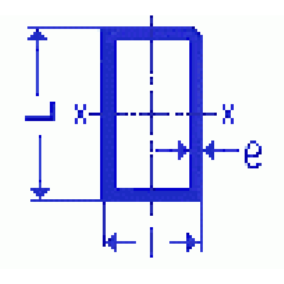 Tube RECTANGLE 120 x 60 x 3, en 6,10 m  