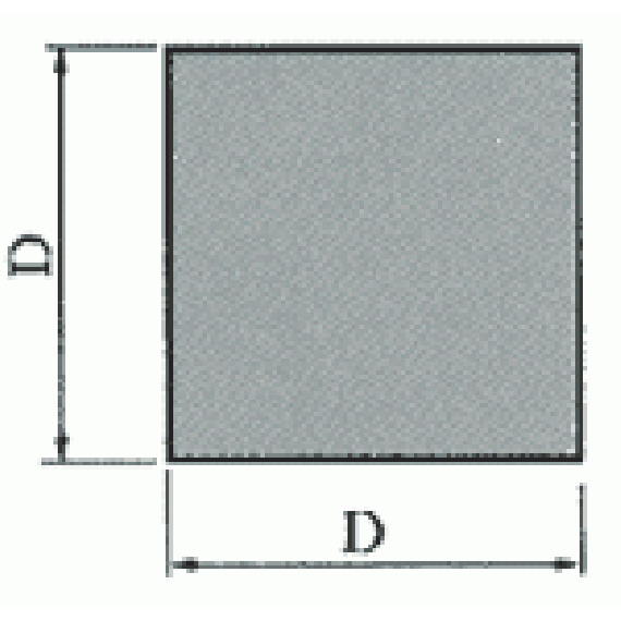 Tube CARRE 60 x 60 x 3, en 6,10 m  