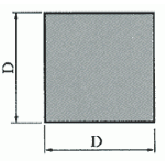 Tube CARRE 60 x 60 x 4, en 6,10 m  