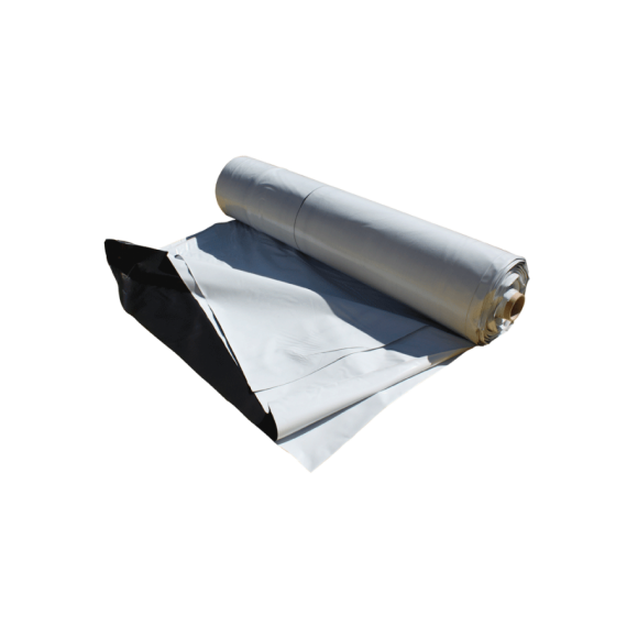 Bâche plastique d'ensilage noir/blanc, le rouleau de 10m x 50m (150 mic/500 m2)  