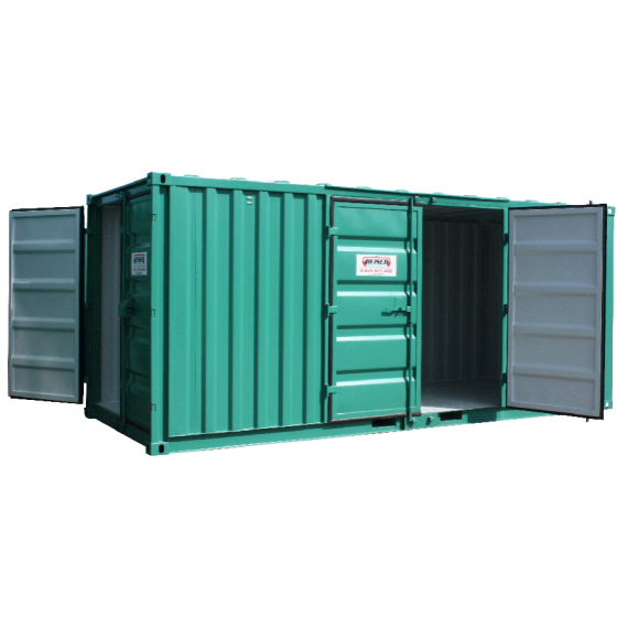 Container de stockage - Modèle LC 20, 32 m3, avec portes latérales et  portes sur le fond  