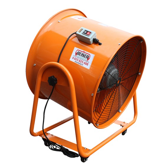 Ventilateur extracteur d’air mobile 700 mm - 380V + Gaine de ventilation 5 m  
