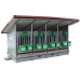 Beiser Environnement - Box à veaux 2 ou 4 places avec bac de rétention, toit isolé et parois PVC - Bac de rétention